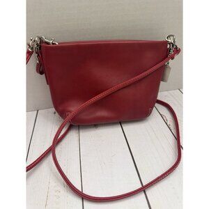 Vintage Coach Red Legacy Demi Mini Small Adjustable Strap Purse 7.5x5x2.5” VGUC